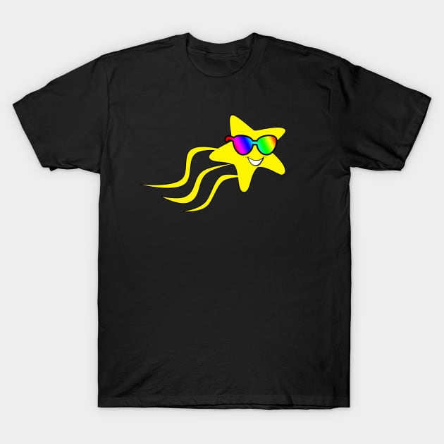 Cool Shooting Star T-Shirt by SandraKC